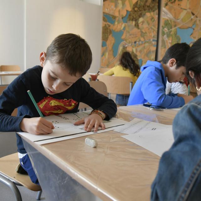 Atelier pour enfants au Musée de l'Homme et de l'Industre, Le Creusot.